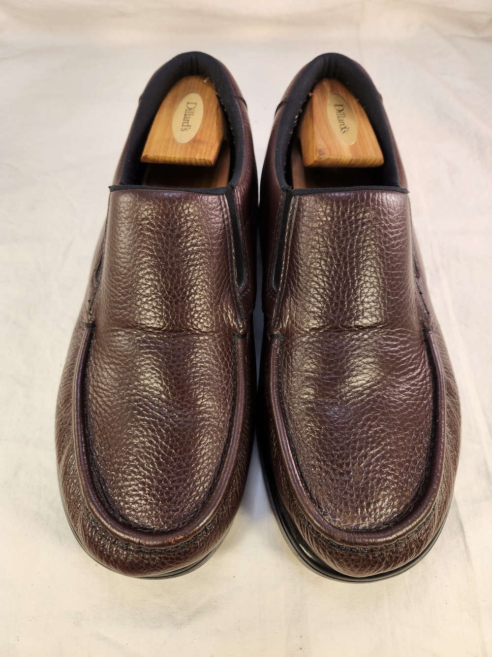 SAN ANTONIO SHOE ( SAS) SIDE GORE BROWN LEATHER MEN SHOES LOAFERS SIZE 12 WW